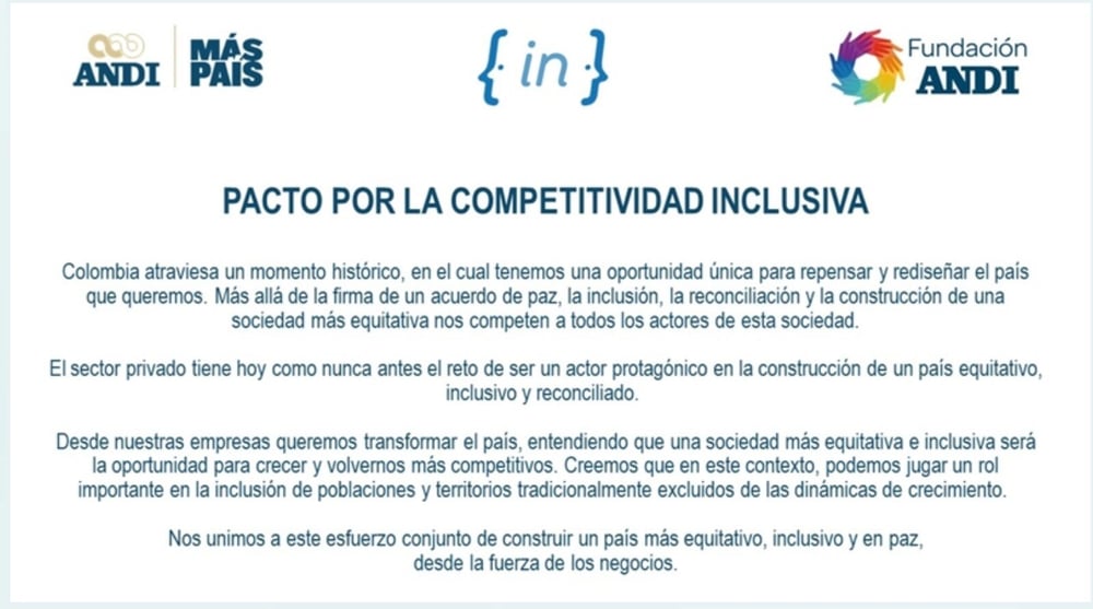 Mecanicad SAS BIC firma pacto por la competitividad inclusiva
